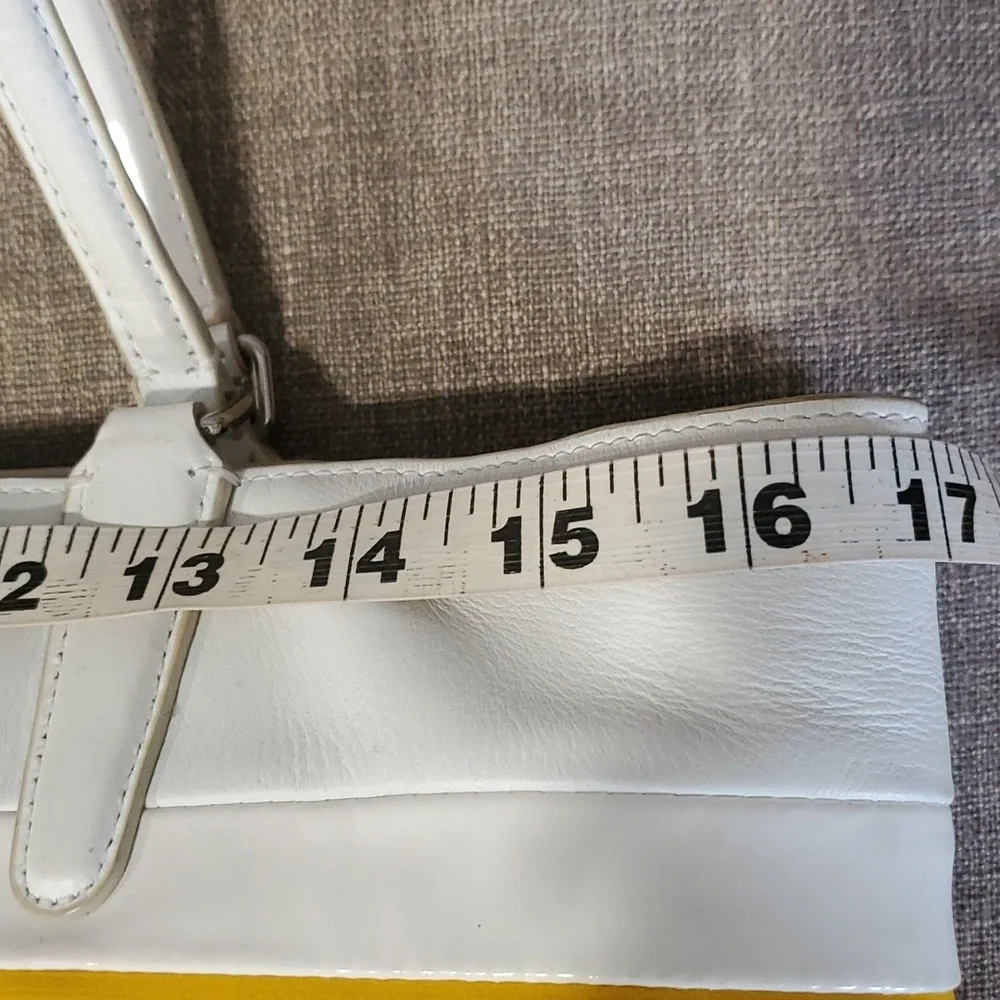 Coach sunburst yellow white stripe shoulder bag - Picture 10 of 16
